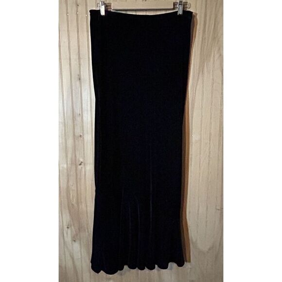 Roxy Vail Beaver Creek Medium Velvet Maxi Skirt Peasant Gypsy Fairy Hippie - Picture 2 of 7